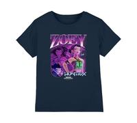 K-Pop Demon Hunters - Huntrix Huntr/X Zoey Bootleg Kids T Shirt, Navy, 7-8