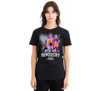 K-Pop Demon Hunters Huntrix It's My Birthday Group Ladies T Shirt, Black, Medium, Women's