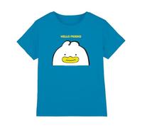 K-Pop Demon Hunters Kpop Demon Hunters-Hello Friend Derpy Letter Shirt, Sapphire, 3-4 Ans Unisex Kids