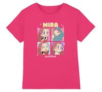 K-Pop Demon Hunters Kpop Demon Hunters-Huntrix Mira Chibi Boxes Shirt, Fuchsia, 3-4 Ans Unisex Kids