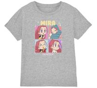 K-Pop Demon Hunters Kpop Demon Hunters-Huntrix Mira Chibi Boxes Shirt, Heather Grey, 12-13 Ans Unisex Kids