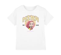 K-Pop Demon Hunters Kpop Demon Hunters-Huntrix Mira Collegic Shirt, White, 3-4 Ans Unisex Kids