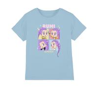 K-Pop Demon Hunters Kpop Demon Hunters-Huntrix Rumi Chibi Boxes Shirt, Light Blue, 12-13 Ans Unisex Kids