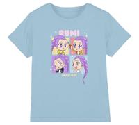 K-Pop Demon Hunters Kpop Demon Hunters-Huntrix Rumi Chibi Boxes Shirt, Light Blue, 7-8 Ans Unisex Kids
