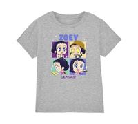 K-Pop Demon Hunters Kpop Demon Hunters-Huntrix Zoey Chibi Boes Shirt, Heather Grey, 5-6 Ans Unisex Kids