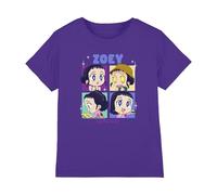 K-Pop Demon Hunters Kpop Demon Hunters-Huntrix Zoey Chibi Boes Shirt, Purple, 7-8 Ans Unisex Kids