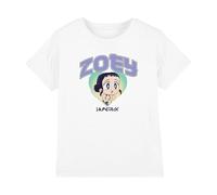K-Pop Demon Hunters Kpop Demon Hunters-Huntrix Zoey Collegic Shirt, White, 3-4 Ans Unisex Kids