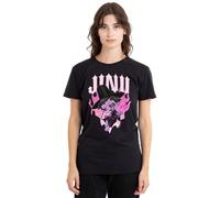 K-Pop Demon Hunters Kpop Hunters Jinu Demon Heart Flames Ladies T Shirt, Black, XXL Women's