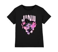 K-Pop Demon Hunters Kpop Hunters-Jinu Demon Heart Flames Shirt, Black, 3-4 Ans Unisex Kids