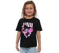 K-Pop Demon Hunters Kpop Hunters-Jinu Demon Heart Flames Shirt, Black, 7-8 Ans Unisex Kids
