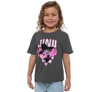 K-Pop Demon Hunters Kpop Hunters-Jinu Demon Heart Flames Shirt, Charcoal, 3-4 Ans Unisex Kids