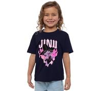 K-Pop Demon Hunters Kpop Hunters-Jinu Demon Heart Flames Shirt, Navy, 7-8 Ans Unisex Kids