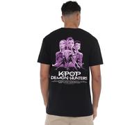 K-Pop Demon Hunters Purple Huntrix Huntr/X Billboard Poster (Back Print) Unisex T Shirt, Black, XXXXX-Large