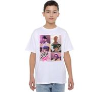 K-Pop Demon Hunters Saja Boys Era Grid Kids T Shirt, Blanc, 9-11 Ans Mixte Enfant