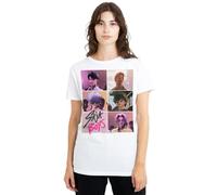 K-Pop Demon Hunters Saja Boys Era Grid Ladies T Shirt, White, M Women's