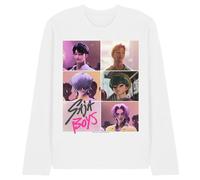 K-Pop Demon Hunters Saja Boys Era Grid Unisex Long Sleeve T Shirt, White