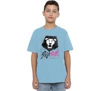 K-Pop Demon Hunters - Saja Boys Graffiti Wall Kids T Shirt, Sky Blue, 5-6