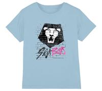 K-Pop Demon Hunters - Saja Boys Graffiti Wall Kids T Shirt, Sky Blue, 7-8