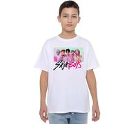 K-Pop Demon Hunters Saja Boys Photo Frame Kids T Shirt, White, Blanc, 9-11 Ans Mixte Enfant