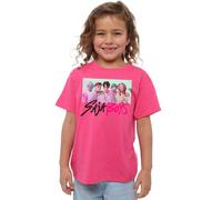 K-Pop Demon Hunters Saja Boys Photo Frame Kids T Shirt, White, Fuchsia, 12-13 Ans Mixte Enfant