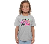 K-Pop Demon Hunters Saja Boys Photo Frame Kids T Shirt, White, Gris, 7-8 Ans Mixte Enfant