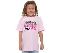 K-Pop Demon Hunters Saja Boys Photo Frame Kids T Shirt, White, Rose Clair, 9-11 Ans Mixte Enfant