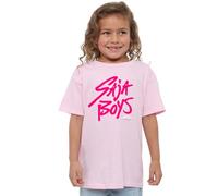 K-Pop Demon Hunters Saja Boys Pink Logo Kids T Shirt, Black, Rose Clair, 12-13 Ans Mixte Enfant