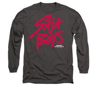 K-Pop Demon Hunters Saja Boys Pink Logo Unisex Long Sleeve T Shirt, Black, Charbon, XL Mixte