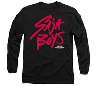 K-Pop Demon Hunters Saja Boys Pink Logo Unisex Long Sleeve T Shirt, Black, Noir, M Mixte