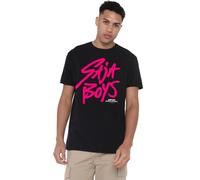 K-Pop Demon Hunters Saja Boys Pink Logo Unisex T Shirt, Black, Noir, 5XL Mixte