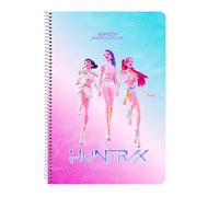 K-Pop Demon Hunters Stationery Carnet de notes 80 feuilles Couverture rigide 1 design, idéal pour les enfants de différents âges, confortable et polyvalent, résistance, 21,5 x 1 x 31 cm