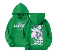 K Pop Demon Hunters Sweats à Capuche Fille 3-12 Ans Ado Tee Shirt Hiver Manche Longue Ample Sweatshirt Enfant Vintage Mignon Confortable Casual Vacances Jogging K Pop Top Blouse (B04,130)