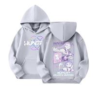 K Pop Demon Hunters Sweats à Capuche Fille 3-12 Ans Ado Tee Shirt Hiver Manche Longue Ample Sweatshirt Enfant Vintage Mignon Confortable Casual Vacances Jogging K Pop Top Blouse (B05,120)