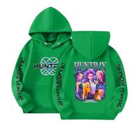 K Pop Demon Hunters Sweats à Capuche Fille 3-12 Ans Ado Tee Shirt Hiver Manche Longue Ample Sweatshirt Enfant Vintage Mignon Confortable Casual Vacances Jogging K Pop Top Blouse (B35,120)