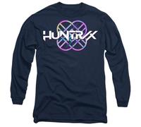 K-Pop Demon Hunters T-Shirt Huntrix Huntr/X à Manches Longues, Unisexe, avec Logo Pastel, Bleu Marine, Taille S