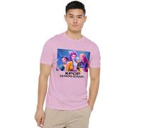 K-Pop Demon Hunters - T-Shirt Unisexe Heroic Huntrix Huntr/X, Rose Clair, Taille S