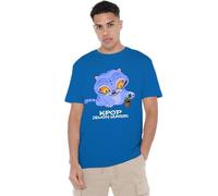 K-Pop Demon Hunters - T-Shirt Unisexe Mignon Derpy Tigre Dessin animé, Bleu Roi, XL