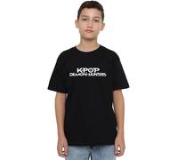 K-Pop Demon Hunters White Logo Kids T Shirt, Black, Noir, 9-11 Ans Mixte Enfant