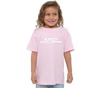 K-Pop Demon Hunters White Logo Kids T Shirt, Black, Rose Clair, 9-11 Ans Mixte Enfant