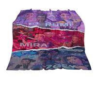 K-Pop Demons Hunters Couverture, Huntr/x Rumi/Mira/Zoey Couvertures en Molleton de Flanelle Mignonnes Douillettes Moelleuses for Bureau Genouillères Plaids Chauds Audlts et aux enfants (Style C)