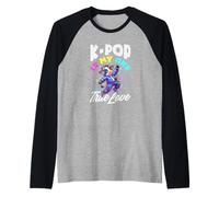 K-Pop est Mon Amour Kawaii K-Pop Anime Manche Raglan
