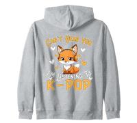 K Pop Fox Animal Mignon avec écouteurs pour Adolescente - Pop coréen Sweat à Capuche