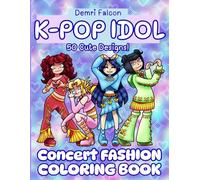 K Pop Idol Concert Fashion Coloring Book: K-Pop themed coloring book for all ages, adults, teens, and kids with 50 cute designs | Relaxing and fun art ... for music fans with large pages and no AI