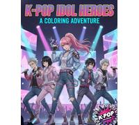 K-POP IDOL HEROES: Aventura de Colorear Anime: Chicas y chicos estrella K-pop, grupos idol, conciertos, batallas de fantasía y pósters de héroes anime para colorear