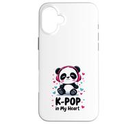 K-Pop in My Heart Panda Mignon Musique Coréenne Corée du Sud Coque pour iPhone 16 Plus