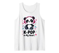 K-Pop in My Heart Panda Mignon Musique Coréenne Corée du Sud Débardeur