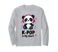 K-Pop in My Heart Panda Mignon Musique Coréenne Corée du Sud Manche Longue