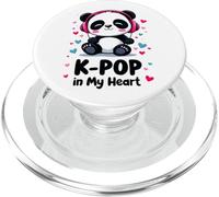 K-Pop in My Heart Panda Mignon Musique Coréenne Corée du Sud PopSockets PopGrip pour MagSafe