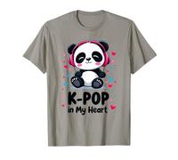 K-Pop in My Heart Panda Mignon Musique Coréenne Corée du Sud T-Shirt