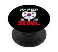 K-Pop Is My Seoul | Drapeau de la Corée du Sud | Fiers Coréens PopSockets PopGrip Adhésif